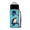 Cute Pug Dog Print Wallet Case-Free Shipping-AK State