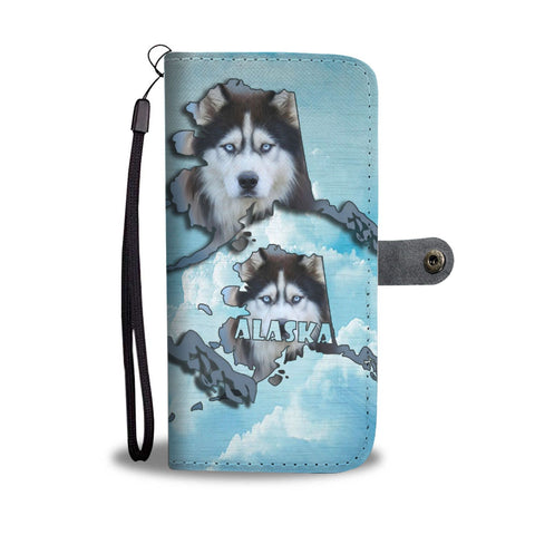 Siberian Husky Dog Print Wallet Case-Free Shipping-AK State