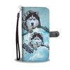 Siberian Husky Dog Print Wallet Case-Free Shipping-AK State