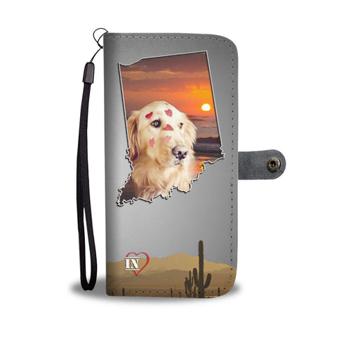 Golden Retriever Print Wallet Case- Free Shipping-IN States
