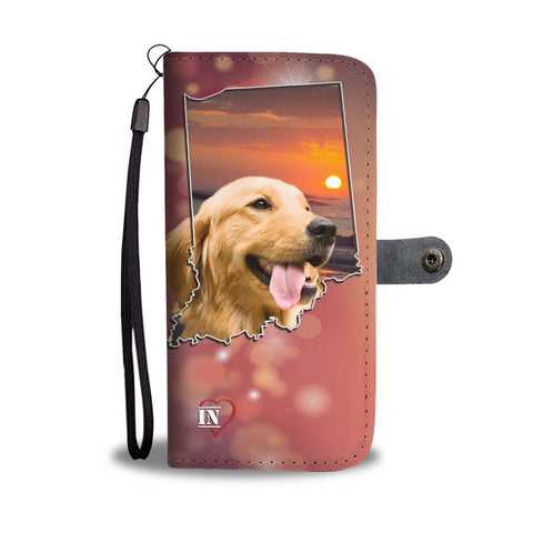 Lovely Golden Retriever Print Wallet Case- Free Shipping-IN State