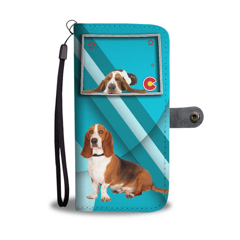 Basset Hound Print Wallet Case-Free Shipping-CO State