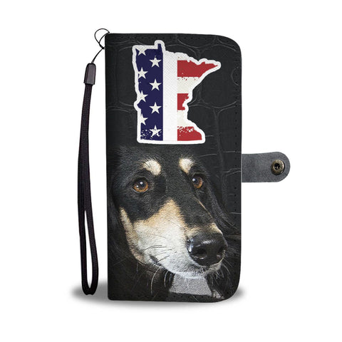 Saluki Dog Print Wallet Case-Free Shipping-MN State