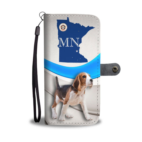 Cute Beagle Print Wallet Case-Free Shipping-MN State