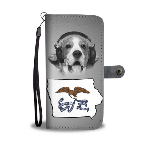 Beagle Dog Print Wallet Case- Free Shipping-IA State