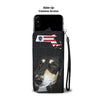 Black Saluki Dog Print Wallet Case-Free Shipping-MA State