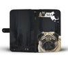 Pug Dog Print Wallet Case-Free Shipping-MA State