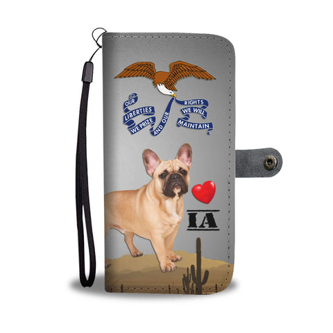 Lovely French Bulldog Print Wallet Case-Free Shipping- IA State