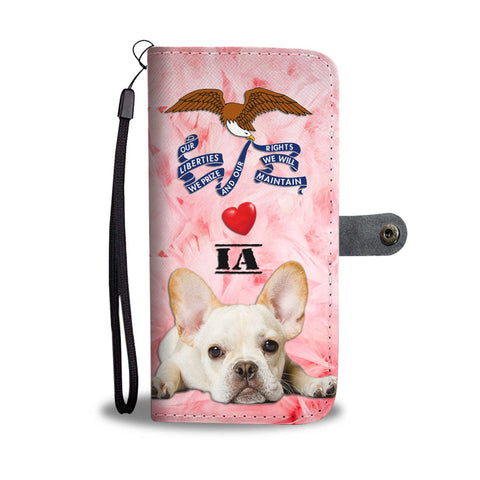 Cute French Bulldog Print Wallet Case-Free Shipping- IA State