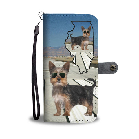 Yorkshire Terrier Print Wallet Case-Free Shipping-IL State