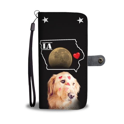 Golden Retriever Print Wallet Case- Free Shipping-IA States