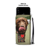 Chocolate Labrador Print Wallet Case-Free Shipping-VT State