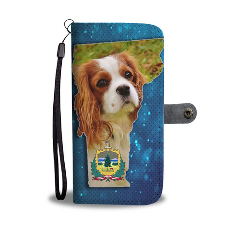 Cavalier King Charles Spaniel Dog Print Wallet Case-Free Shipping-VT State