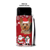 Yorkshire Terrier (Yorkie) Red Christmas Print Wallet Case-Free Shipping