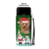 Yorkshire Terrier (Yorkie) Green Christmas Print Wallet Case-Free Shipping