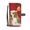 Beagle With Christmas Print Wallet Case-Free Shipping