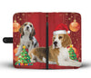 Beagle With Christmas Print Wallet Case-Free Shipping