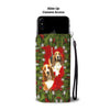 Basset Hound Dog Christmas Print Wallet Case-Free Shipping