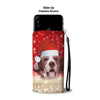 Lovely Beagle On Christmas Print Wallet Case-Free Shipping