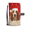 Basset Hound On Christmas Print Wallet Case-Free Shipping