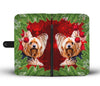 Cute Yorkie Christmas Print Wallet Case-Free Shipping