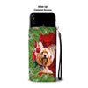 Cute Yorkie Christmas Print Wallet Case-Free Shipping