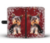 Cute Yorkshire Terrier Christmas Print Wallet Case-Free Shipping