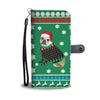 Bulldog Christmas Print Wallet Case-Free Shipping