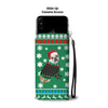 Bulldog Christmas Print Wallet Case-Free Shipping