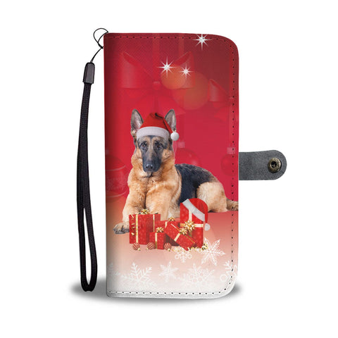 German Shepherd Christmas Print Wallet Case-Free Shipping