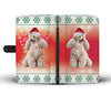 Cute Poodle Dog Christmas Print Wallet Case-Free Shipping