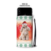 Cute Poodle Dog Christmas Print Wallet Case-Free Shipping