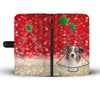 Australian Shepherd On Christmas Print Wallet Case-Free Shipping