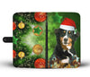 Bernese Mountain Dog On Christmas Print Wallet Case-Free Shipping