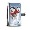 Amazing Siberian Husky Christmas Print Wallet Case-Free Shipping