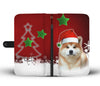 Akita Dog On Christmas Print Wallet Case-Free Shipping