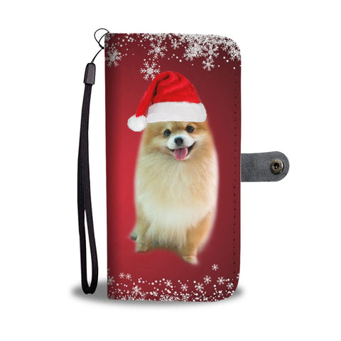 Pomeranian Dog Christmas Print Wallet Case-Free Shipping