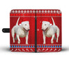 Cute Bull Terrier Christmas Print Wallet Case-Free Shipping