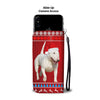 Cute Bull Terrier Christmas Print Wallet Case-Free Shipping