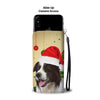 Cute Border Collie Christmas Print Wallet Case-Free Shipping