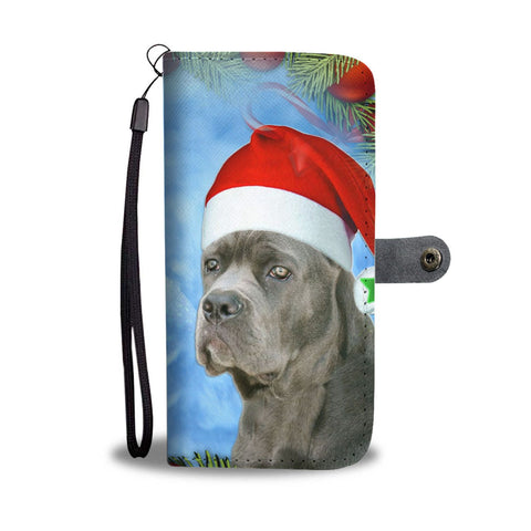 Cane Corso On Christmas Print Wallet Case-Free Shipping