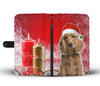 Cocker Spaniel On Christmas Print Wallet Case-Free Shipping