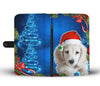 Cute Dachsund Dog On Christmas Print Wallet Case-Free Shipping