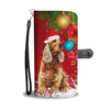 English Cocker Spaniel Christmas Red Print Wallet Case-Free Shipping