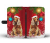 English Cocker Spaniel Christmas Red Print Wallet Case-Free Shipping