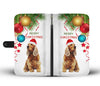 English Cocker Spaniel Christmas Print Wallet Case-Free Shipping