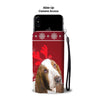 Basset Hound Christmas Print Wallet Case-Free Shipping