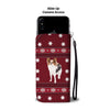 Papillon Dog Christmas Print Wallet Case-Free Shipping