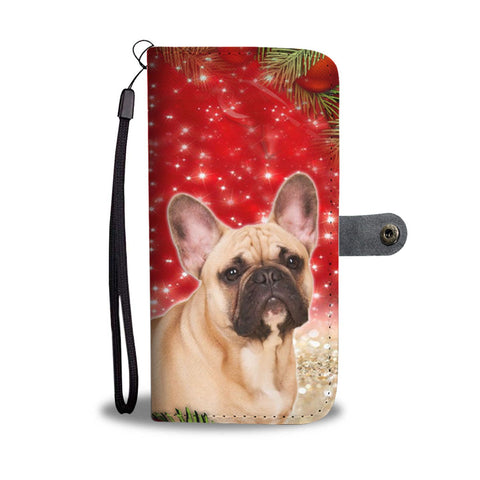 French Bulldog On Christmas Print Wallet Case-Free Shipping