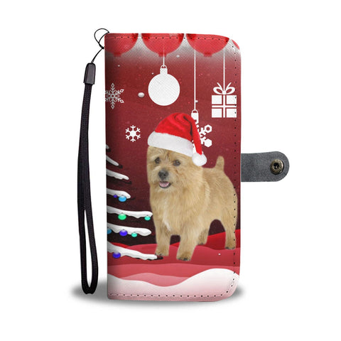 Norwich Terrier Christmas Print Wallet Case-Free Shipping